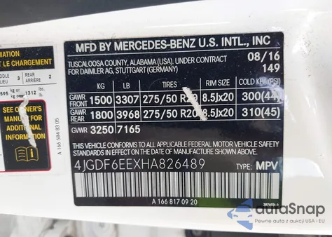 2017 Mercedes-Benz Gls 450 4Matic from USA, damaged, VIN 4JGDF6EEXHA826489